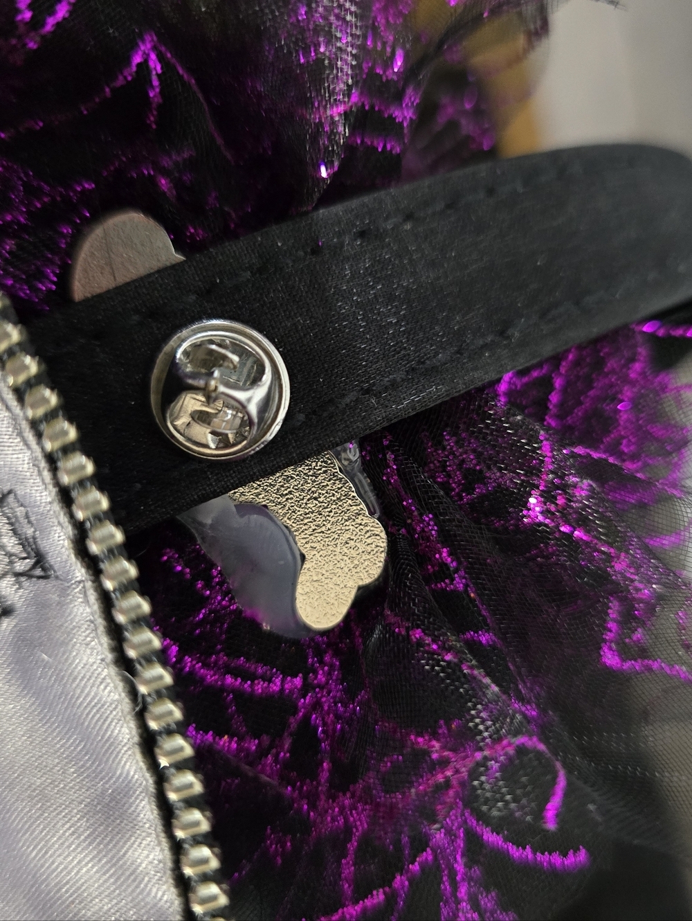 Y2K Coach Poppy Daisy Ocelot Glam Tote Purple Leopard Print Glitter Indie Sleaze - Picture 7 of 14